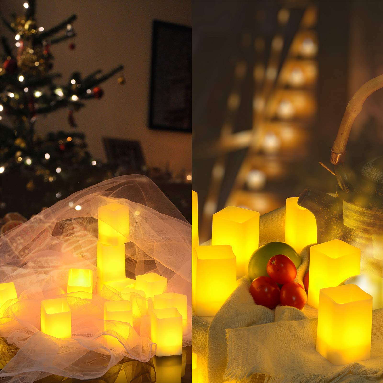 PChero Candlelight, LED Light, Bookshelf, Bath, LED Candlelight, Torchiere Lighting, Flickering Flame, Electric Candle, Yoga Candle Light, Valentine's Day, Wedding, Cultural Festival, Haunted House,