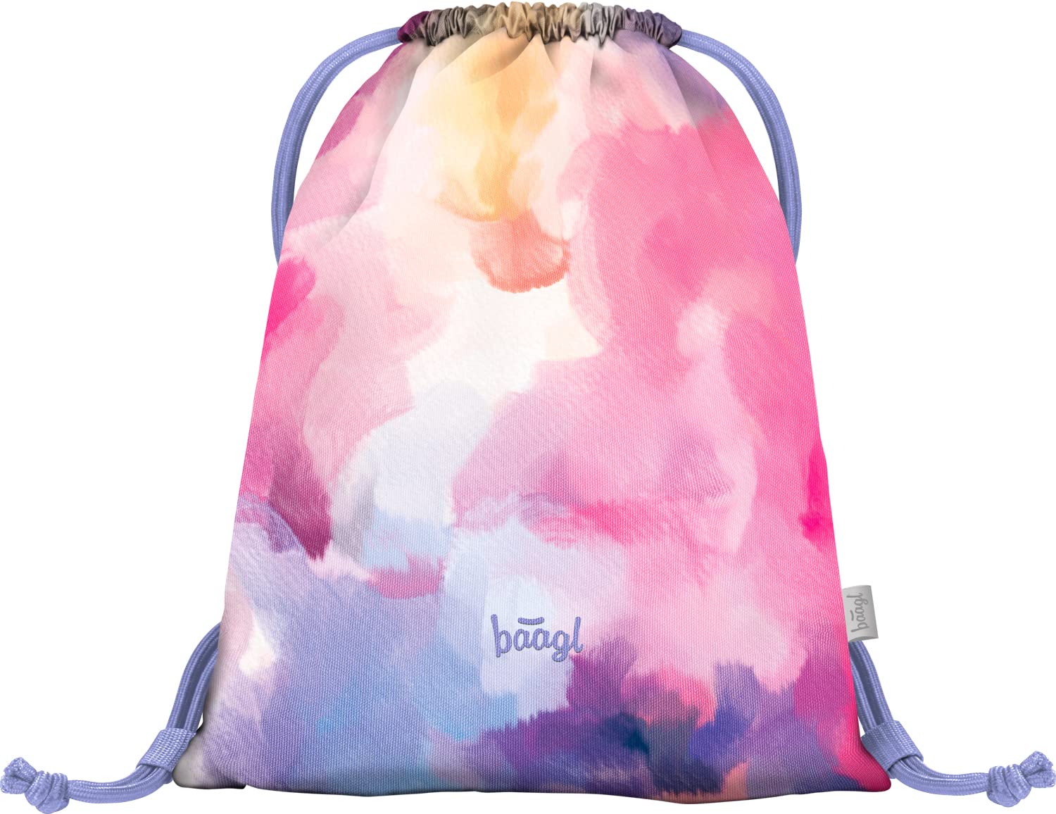 Baagl Gym Bag for Girls and Women - Shoe Bag, School and Nursery Sports Bag, Sports Backpack (Painting)