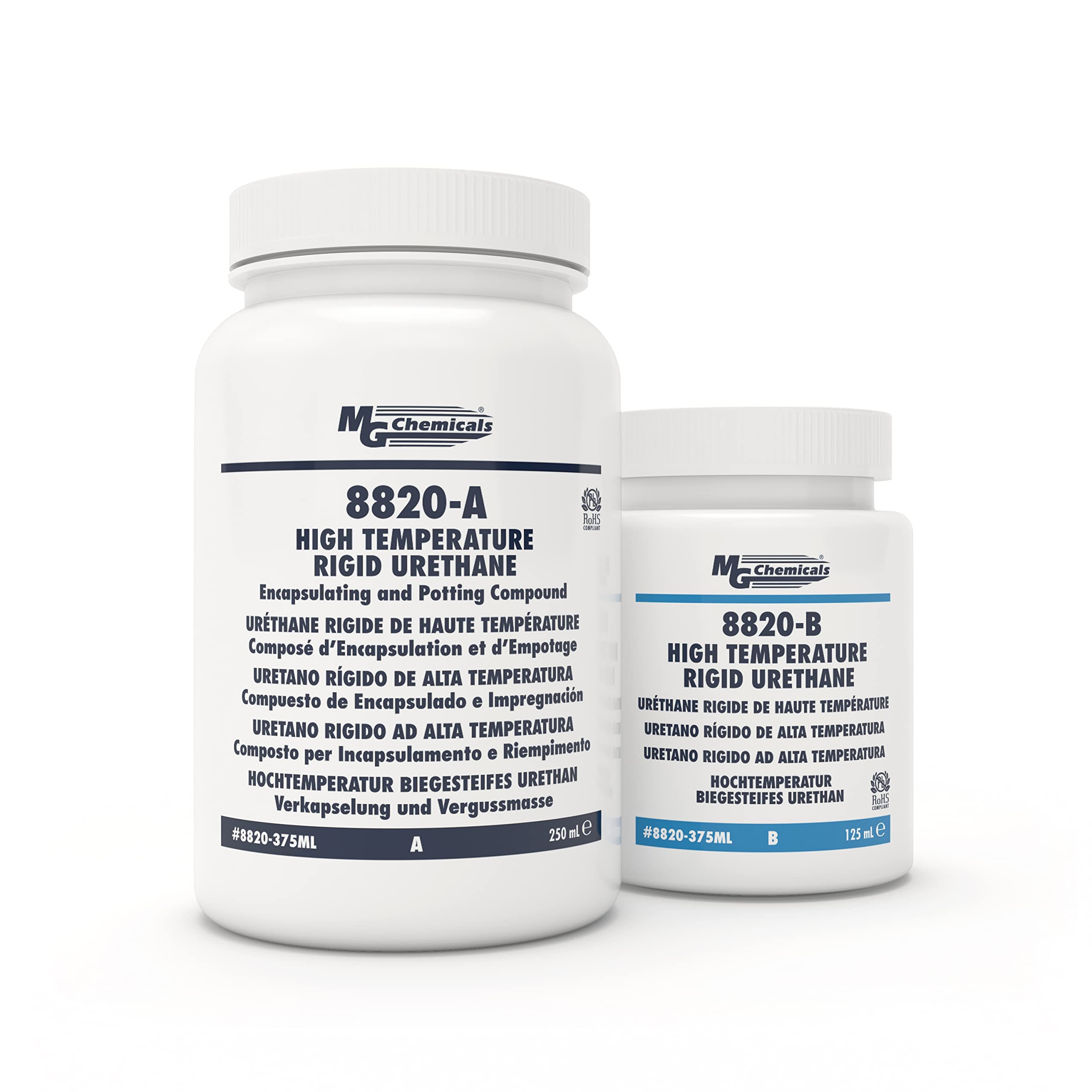 8820 High Temperature Rigid Urethane, 2-Part Potting Compound, 375ml Kit