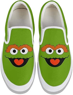 Amazon.com | Women' Casual Shoes Oscar-The-Grouch-Trash-Green-Grievance-Muppet-Toys- Classic 