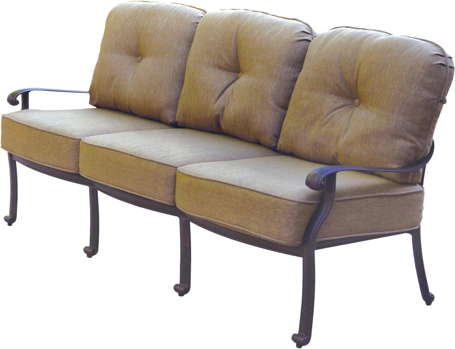Darlee Elisabeth Cast Aluminum Deep Seating Patio Sofa