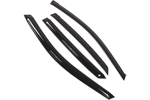 TuningPros Outside Mount Window Vent Visors Rain Guards Compatible with Lexus RX350 2004-2009 | Side Window Wind Deflectors Rain Shields | Smoke Tinted, 4 Pcs Set, DGWV-293-2