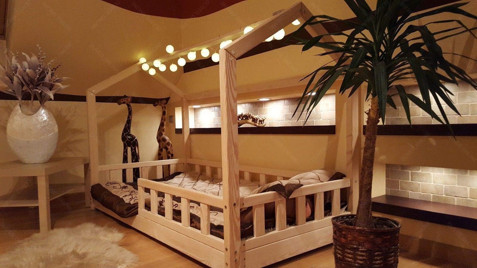 House bed with barriers, children bed house, bed for children,toddler 5 days delivery (160 x 90 cm, Barriers: With)