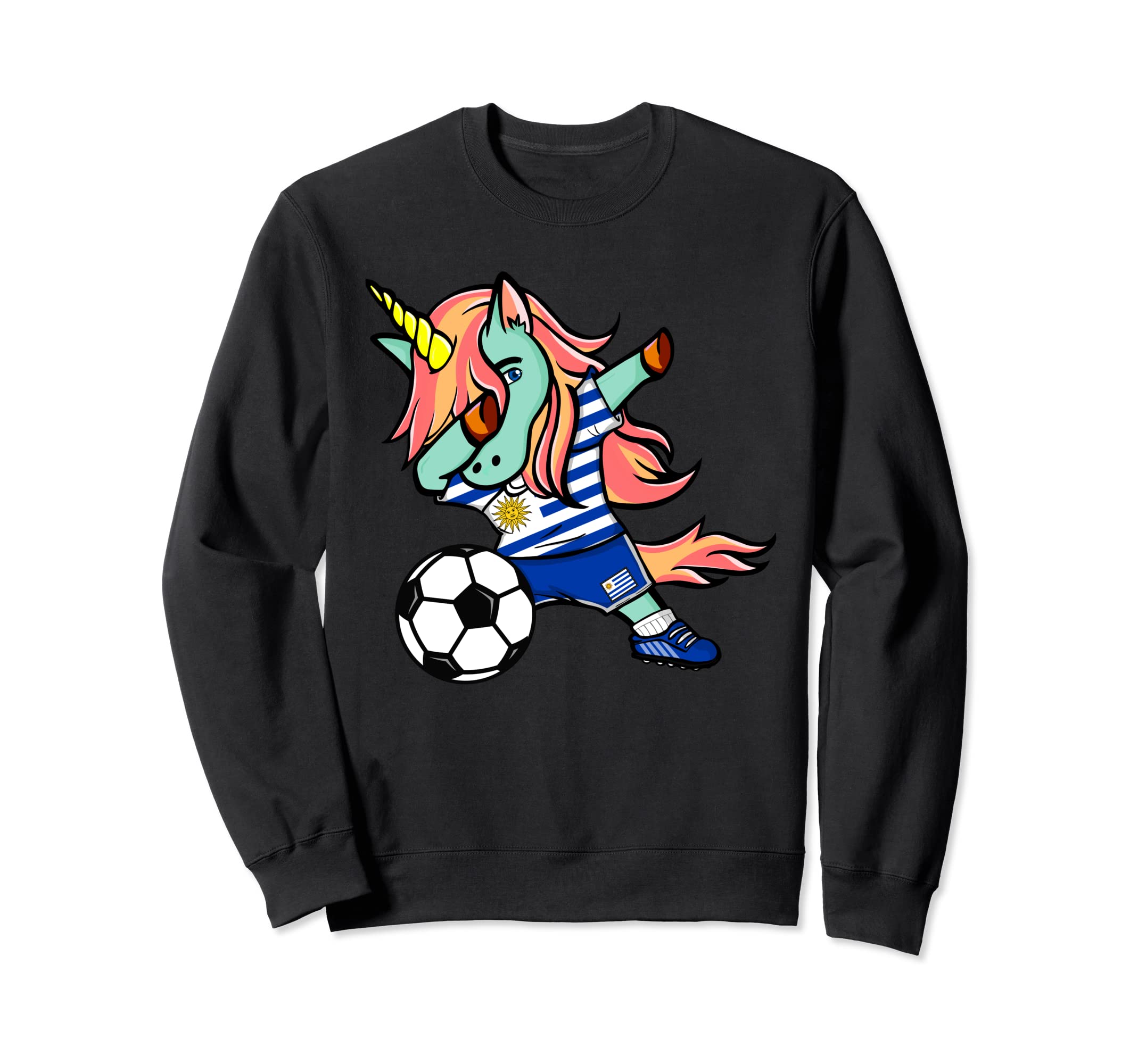Dabbing Unicorn Uruguay Soccer Fan Jersey Uruguayan Football Sweatshirt