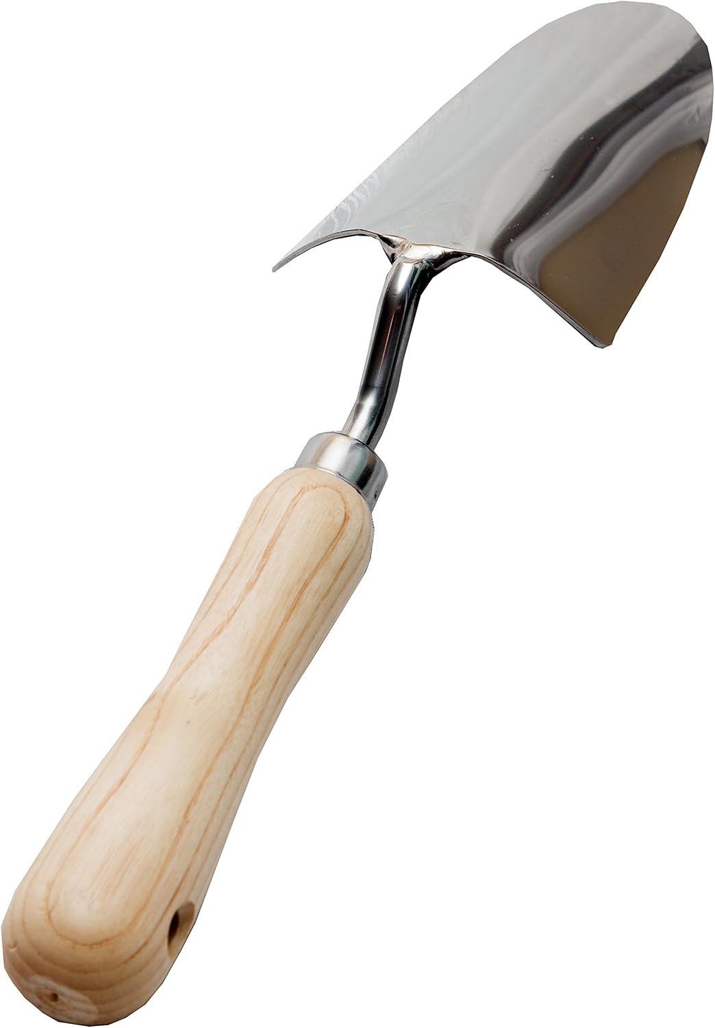 Cate's Garden Hand Trowel - Dig, Shovel and Plant - Heavy Duty Stainless Steel Garden Spade Tool, Smooth Vintage-Style Natural Ash Wood Handle and Leather Strap : Garden & Outdoor