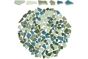 ibasenice DIY Ceramic Mosaic Tiles Irregular Broken Porcelain Pieces 200G for Handmade Crafts and Home Decor