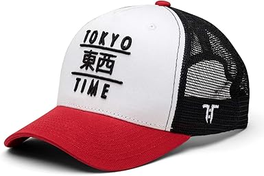 red and black baseball hat