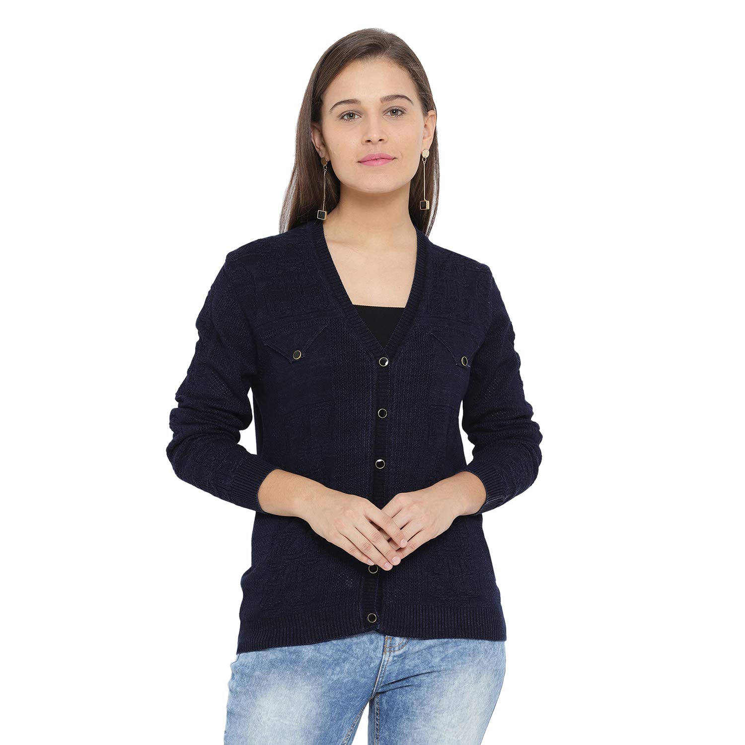 monte carlo multicolor embroidered cotton v neck cardigan