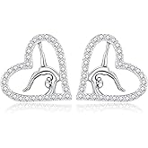 Gymnastics Gifts for Women Gymnast Stud Earrings 925 Sterling Silver Team USA Gymnastics Fashion Jewelry Sport Birthday Christmas Gifts