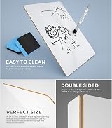 Nicpro 2 Pack Dry Erase Mini Whiteboard A4 22x30 cm Double Sided Lapboard view 3