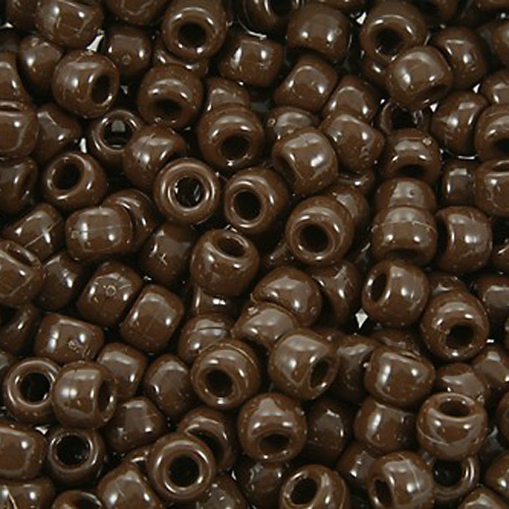 The Beadery 6 by 9mm Barrel Pony Bead in Chocolate, 900-Piece