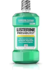 Listerine Freshburst Antiseptic Mouthwash with Germ-Killing Oral Care Formula to Fight Bad Breath, Plaque and Gingivitis, 500 mL