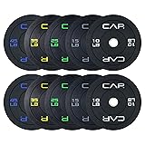 CAP Barbell 260 LB Economy Olympic Bumper Plate Set