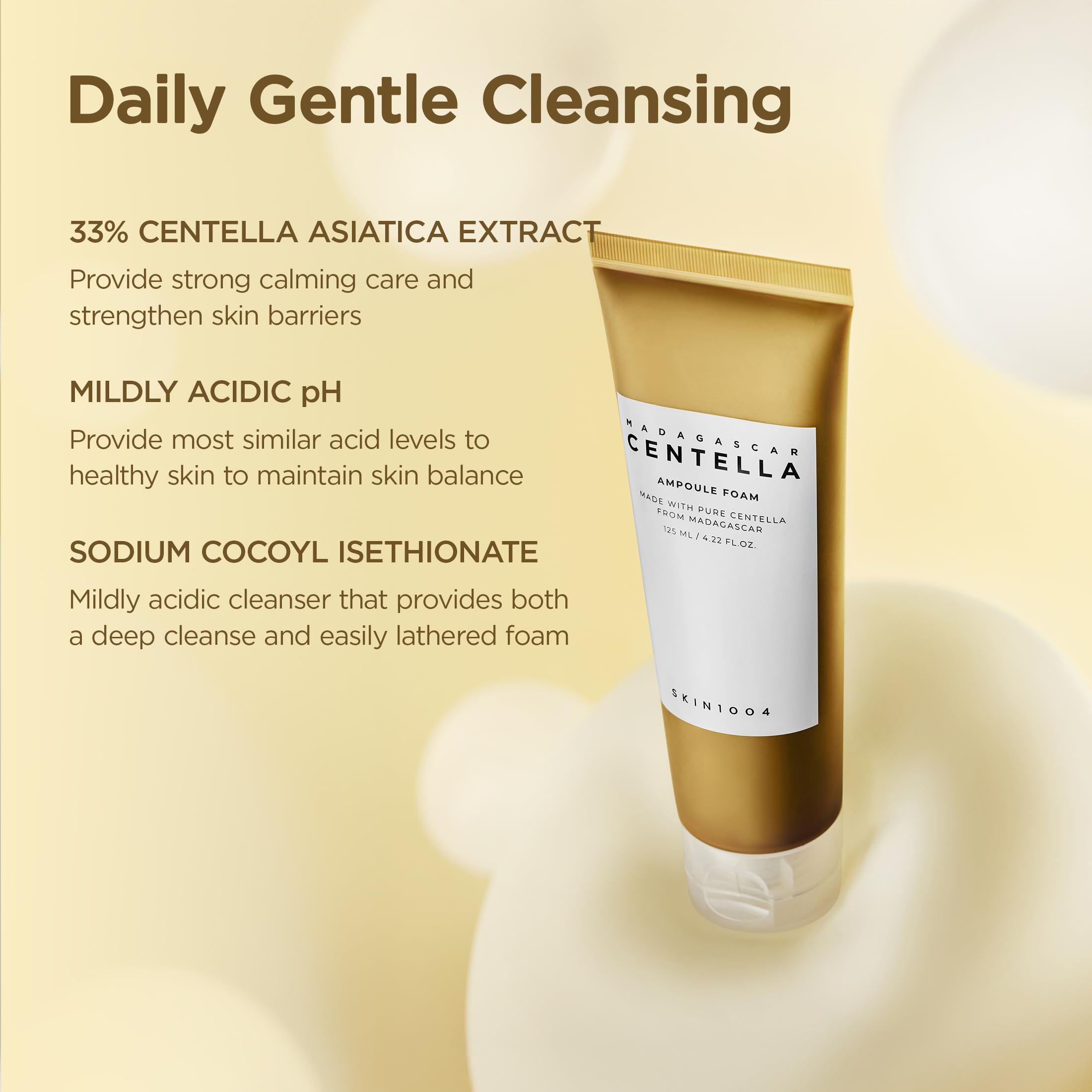 Skin1004 Madagascar Centella Ampoule Foam for Women - 4.22 oz Cleanser