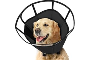 Dog Cone Collar for Dogs After Surgery, Megeo Soft Dog Cones for Large Medium Small Dogs, Dog Recovery Cone Collar, Adjustable Breathable Dog Cones for Dogs, Prevent Biting and Stop Licking Wound