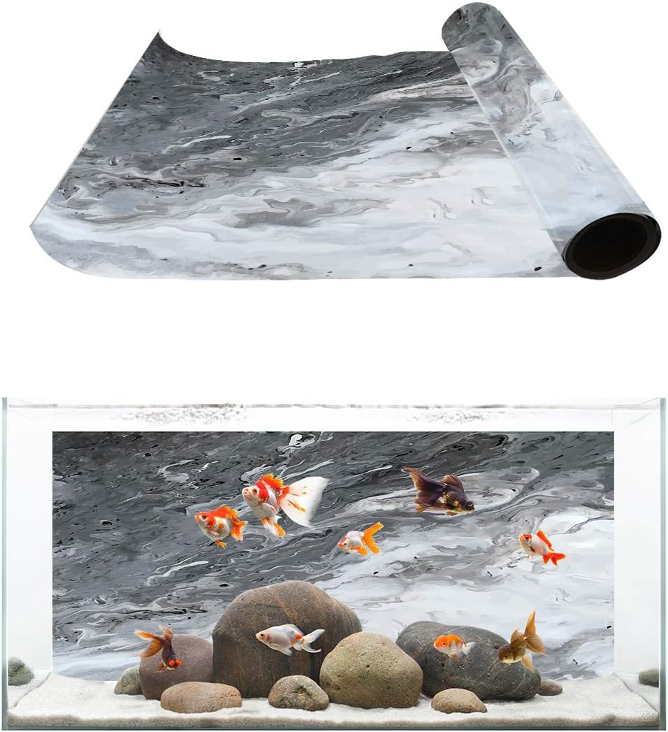 Libaoge Aquarium Background, Refresh Bowknot Xmas Gift Fish Tank Background Decoration PVC Sticker Wallpaper Photo Adhesive Paper Poster Backdrop
