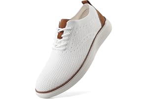VILOCY Men's Casual Dress Sneakers Oxfords Business Mesh Breathable Walking Shoes Tennis Comfortable
