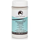 COAT DEFENSE Daily Preventative Powder &amp; Rain Rot Treatment for Horses | Safe &amp; Effective Equine Sweet Itch, Skin Funk, Scratches | Dry Horse Shampoo, 16 oz. | All Natural Ingredients
