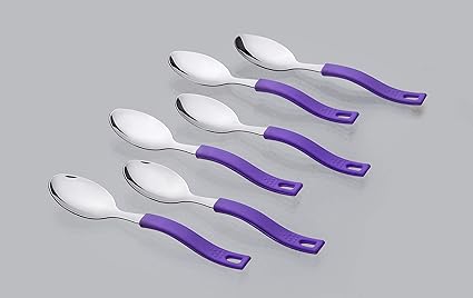 Cierie Stainless Steel Tea Spoon Set Set of 6 Silver