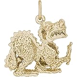 Rembrandt Charms Dragon Charm, Gold Plated Silver