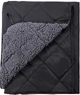 REDCAMP Waterproof Camping Blanket Sherpa 150x126 cm Windproof Black