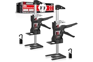 ALGRTS Labor Saving Arm Jack 2 PCS 11.3 Inch Hand Lifting Tool Furniture Lifter Jacks Load Bearing 220 Lb for Installing Cabinets Flooring Windows Controlled Lowering Dual Speed Mode