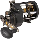 Penn 1481307 Fathom Ii Level Wind Saltwater Casting Reel, 20, 5.1 Gear Ratio, 30" Retrieve Rate, 5 Bearings, 30 lb Max Drag, Right Hand, Black Gold