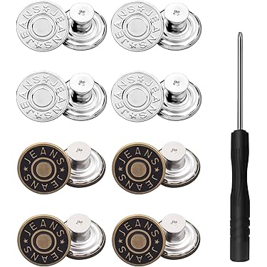Lot De 12 Boutons De Pantalon Kaki 27L (0,7 Pouce) – Pour Couture Et Industriel