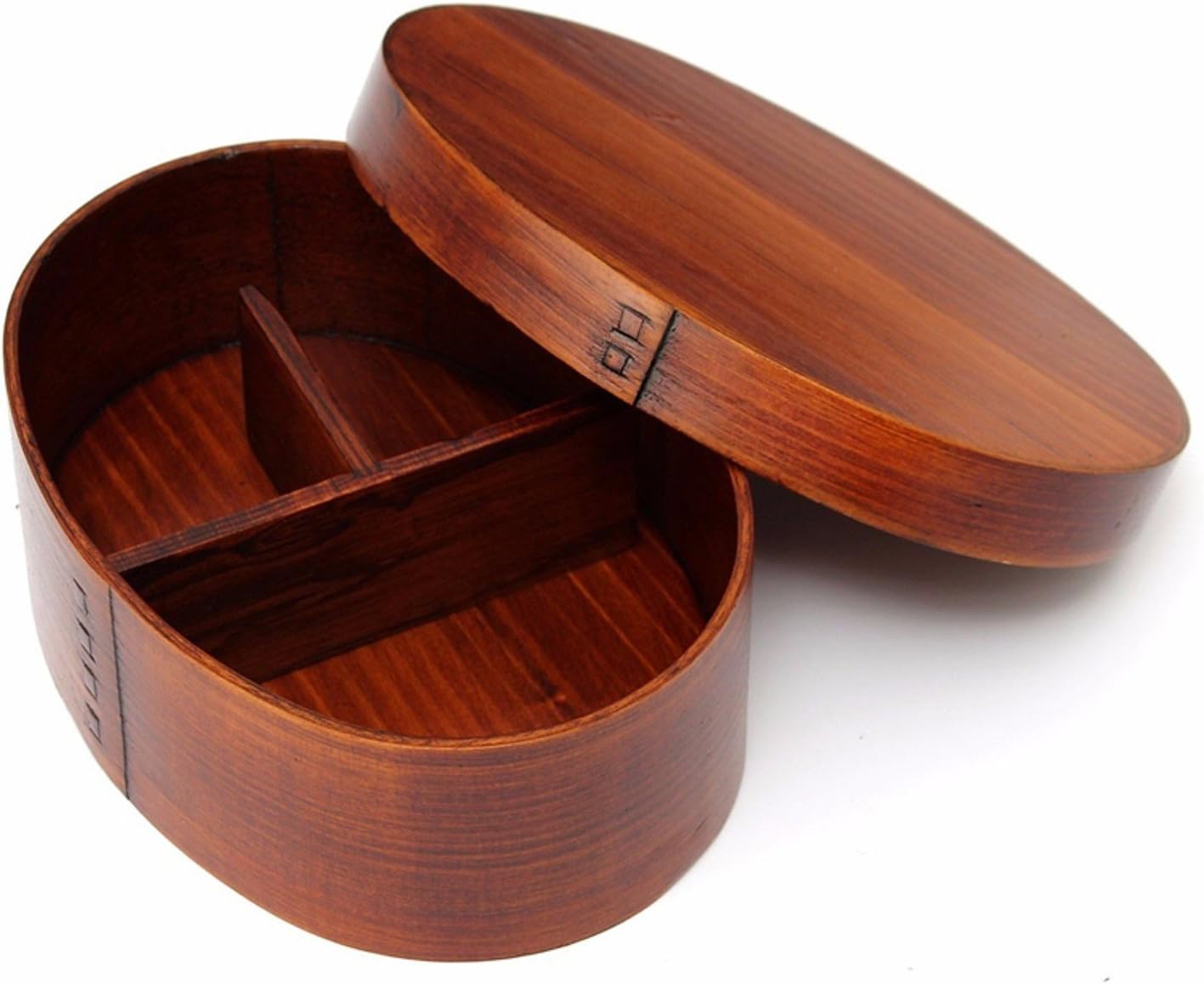 Bento Box Wooden Lunch Japanese-Style Handmade Sushi Tableware Bowl Convenient for You to Carry.Wooden Material Can Keep Food Safety.