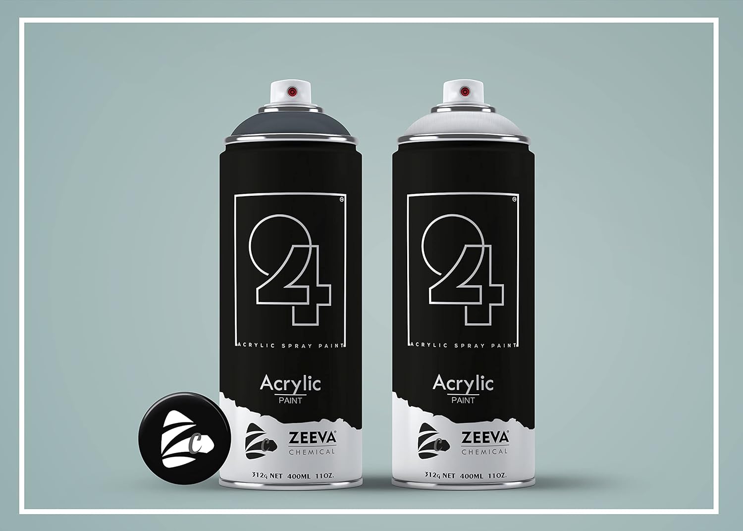 24 Acrylic Dark Grey & Silver Spray Paint 400 ml (Pack of 2) Amazon.in