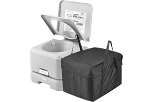 VEVOR Portable Toilet for Camping & RV Trips, Cassette Toilet with 3.2 Gal, Push-Button Pressurized Flush, Sealed Spill-proof