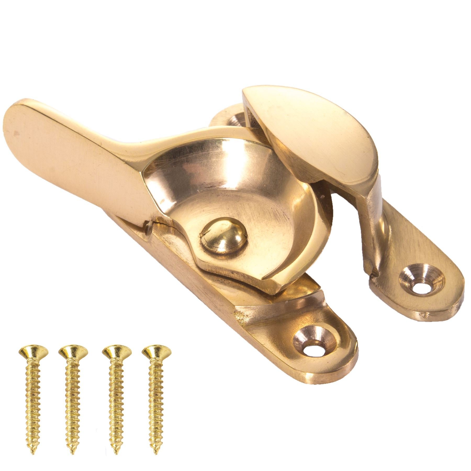 White Hinge 2X Brass Sash Window Fitch Fasteners & Screws