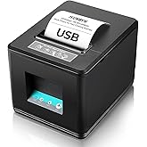 MUNBYN 80mm USB Receipt Printer, POS Printer with Auto Cutter ESC/POS Command Support Windows Mac(Only USB Interface)
