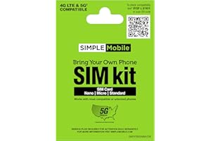 Simple Mobile Bring Your Own Phone Prepaid SIM Kit | 3-in-1 CDMA Sim Card