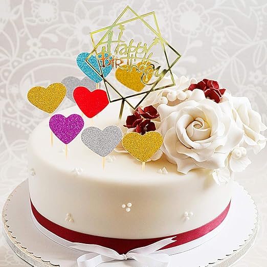 Mooklin Lot De 51 Decoration De Gateaux Happy Birthday Avec Coeur Figurine Gateau Cupcake Votre Pour Mariage Fete Cake Topper Enfant Anniversaire Fait Main Party Supplies Diy Ustensiles A Patisserie Patisserie Agri Khoramdareh Ir