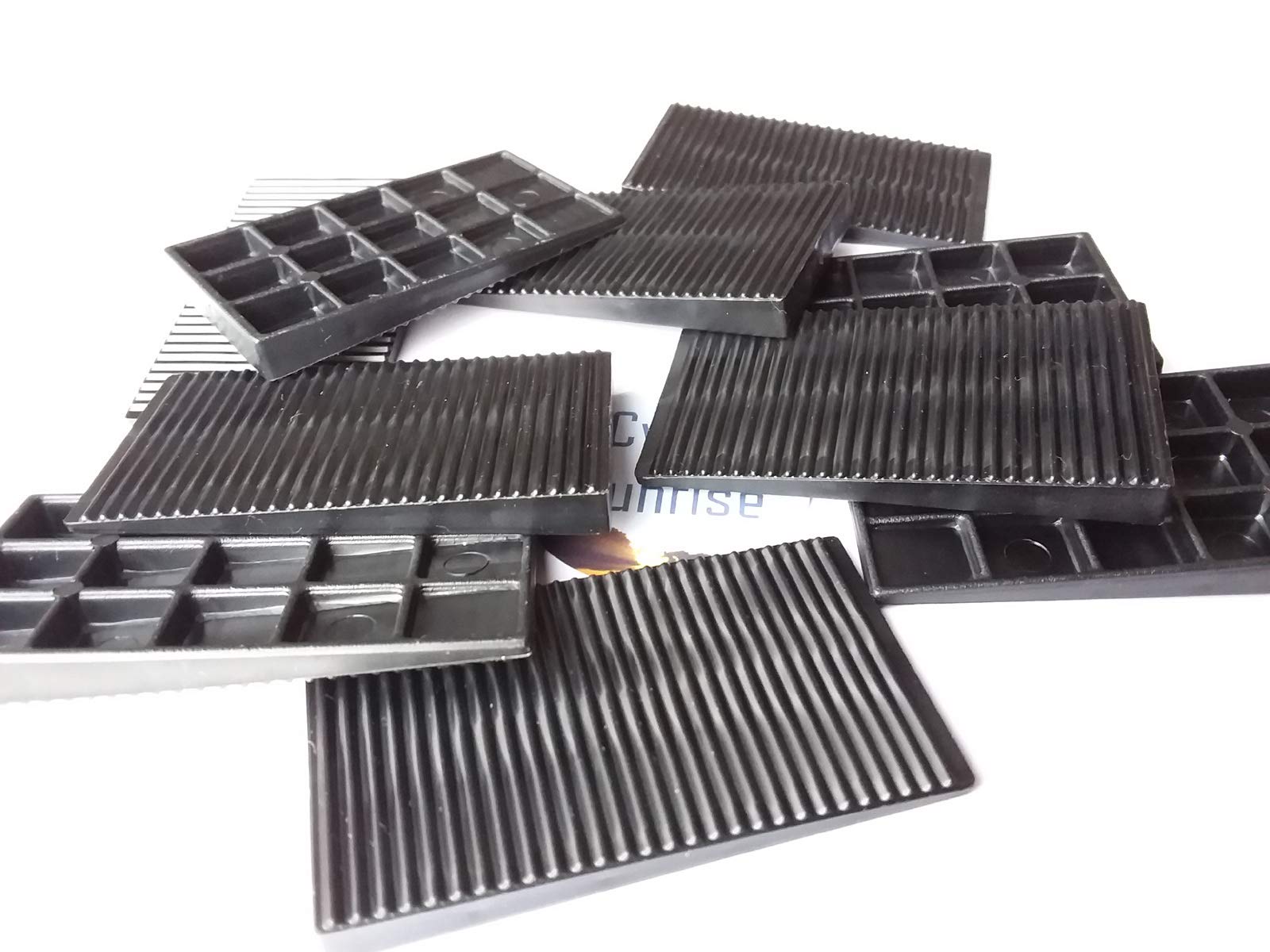 CyberSunrise Plastic Wedges/Door Chocks/Furniture Levellers - Pack of 10