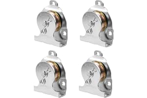 Woogim 4PCS Iron Lifting Pullys Wall Mount Single Pulleys Ceiling Mount Single Pulley for Pulley System, Gym Equipment, Clothesline with Screws