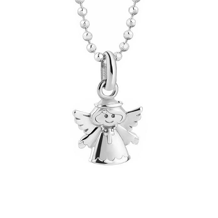 butterfly Mädchen Halskette Sterlingsilber 925 Engel-Anhänger Schutzengel Glücksbringer Längen-verstellbar Schmuck-Beutel Chr