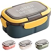 1400ML/47OZ Adult Bento Box, Leak-proof 3 Layers with Handle Portable Lunch Container, Lunch Box for Men and Women, BPA-Free, Microwave/Dishwasher/Freezer Safe, Reusable Snack Container (Blue)