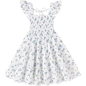YOUNGER TREE Toddler Girl Dress Kids Sleeveless Ruffle Dresses for Girls Summer Outfits Beach Sundress