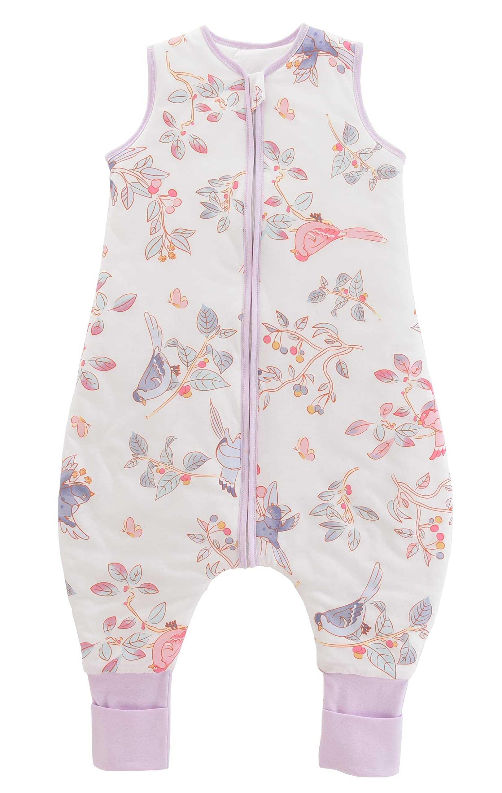 Chilsuessy Winter Baby Sleeping Bag with Feet 2.5 TOG Warm Baby Sleep Sack with Legs 100% Cotton Toddler Wearable Blanket Walker Sleep Sack for Boys and Girls, Spring Magpie, 90cm/3-4 Years — image 1