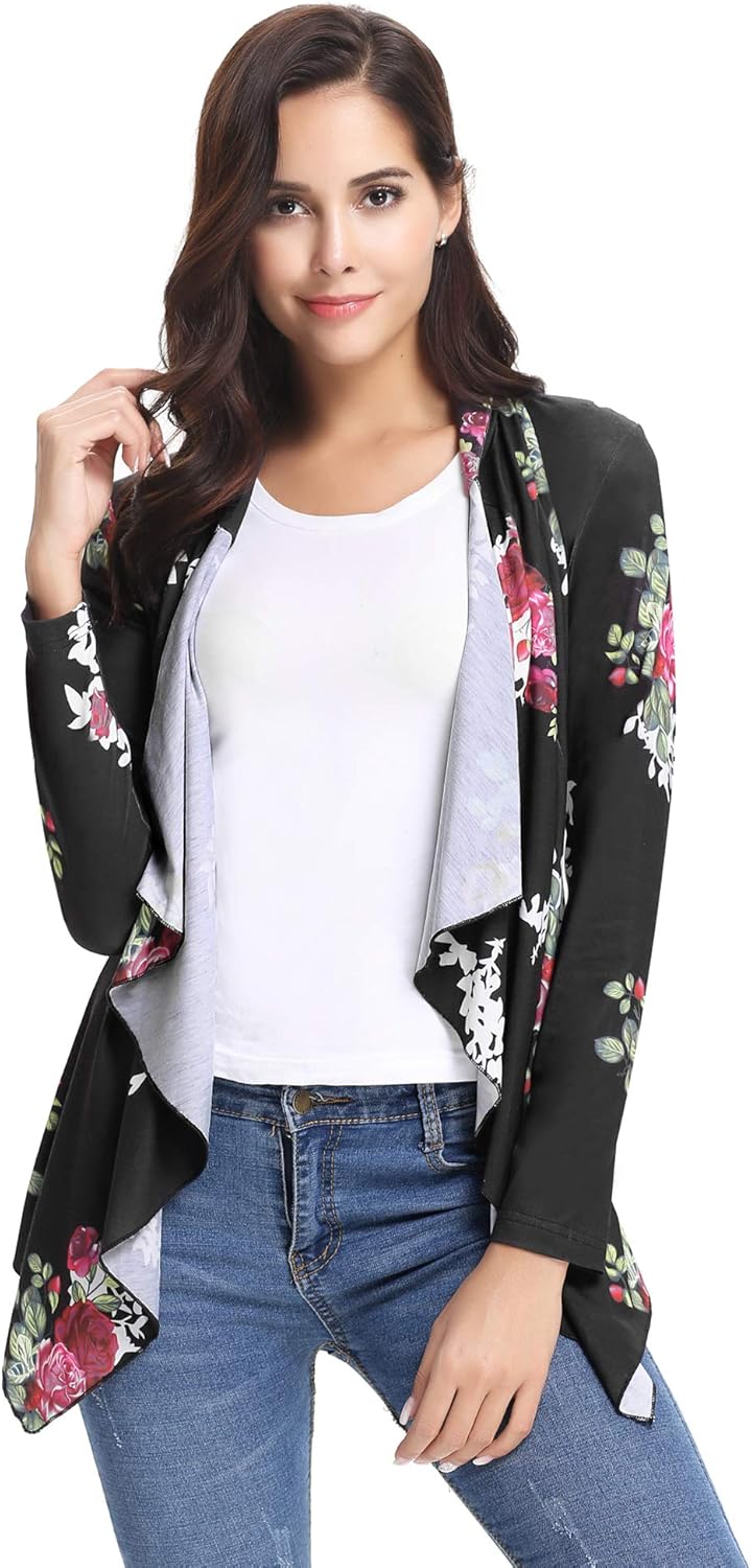 Gilet Kimono Femme Fleuri Pareo Plage Veste Cardigan ...