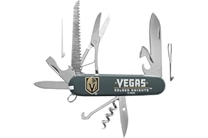 NHL Classic Pocket Multi Tool - 15-Piece Stainless Steel Multi Purpose Tool Set - Foldable, Portable, Emergency Multi-Tool Se