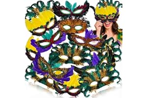 Bedwina Bulk Mardi Gras Masks - Carnival Masquerade Mask for Women and Men and Kids Party Mask Costume for Party Decorations