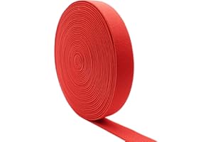 Dortrue 1 Inch 10 Yard Red Sewing Elastic Band Heavy Stretch High Elasticity Elastic Spool for Sewing Pants Waistband, Straps, Craft DIY Projects