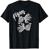Pisces Astrology Art Zodiac Sign Symbol Drawing Horoscope T-Shirt