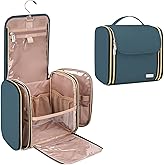 TBTOTRA Hanging Toiletry Bag & Makeup Bag for Women with Jewelry Organizer - TSA Approved Large Capacity Travel Cosmetic Organizer, Waterproof Shower Essentials Case with Transparent Pockets