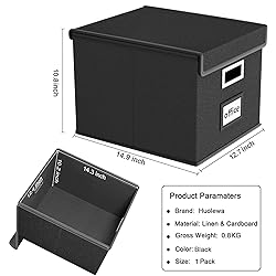 Huolewa Upgraded Portable File Organizer Box, Large