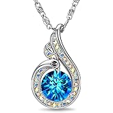 Kate Lynn Rise From the Ashes Phoenix Necklaces for Women, White Gold Plated Crystal Jewelry, Birthday Gift for Women, Symbol of Luck and Renewal, 18+2 inch, Packaged with Jewelry Box