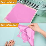 IModeur Pink Heat Transfer Vinyl 12x5 ft HTV for Fabric PET Backing view 4